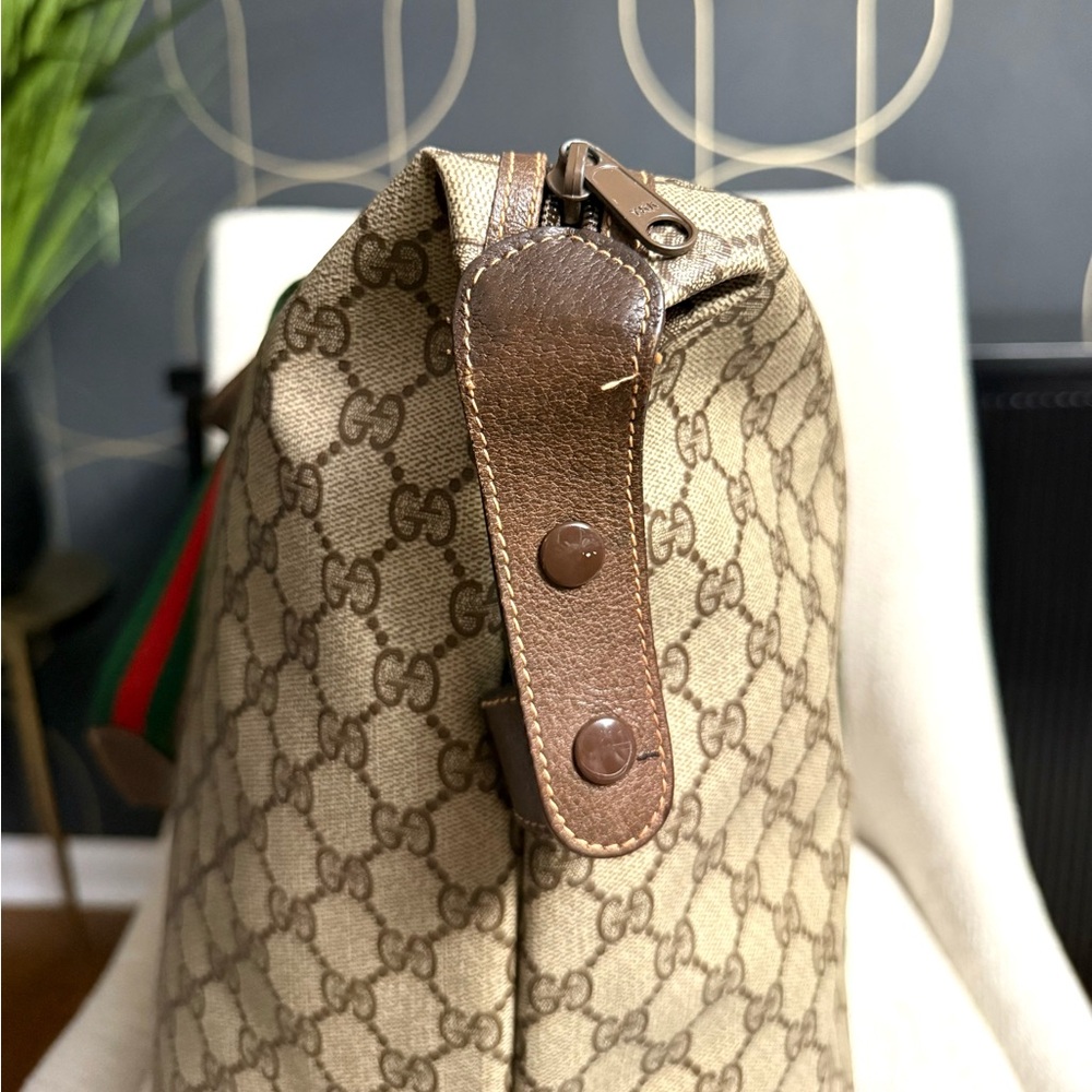 Authentic GUCCI travel bag/ XL tote bag brown monogram coated canvas large - Picture 7 of 16